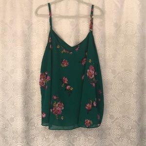 Green Floral Top